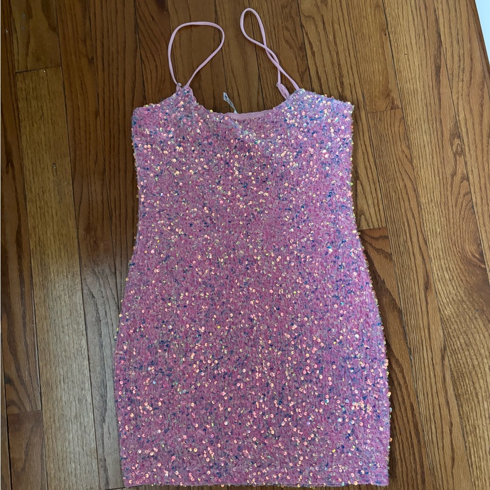 Lucy in the Sky Pink Sequin Dress
